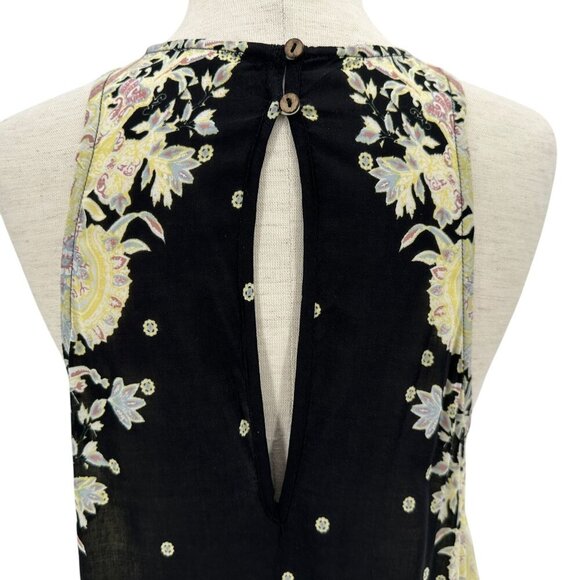 Intimately Free People Womens XS Dress Darjeeling Print Black Mini Floral Boho - Picture 6 of 9